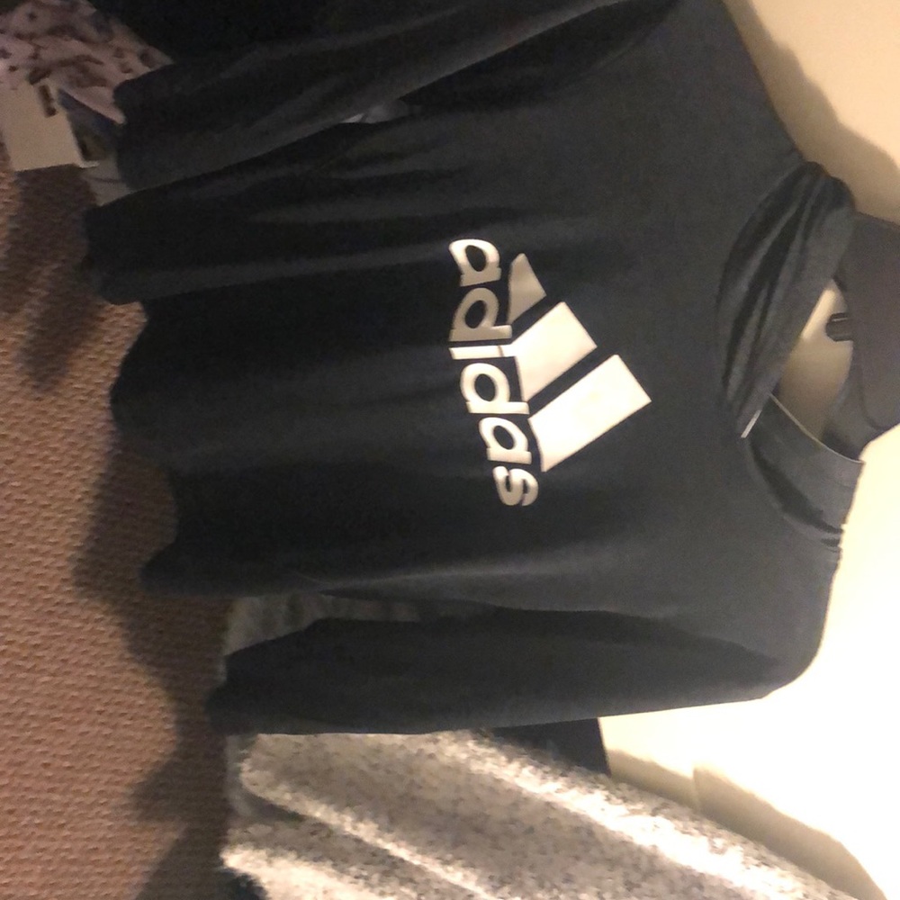 Long sleeve hooded adidas shirt